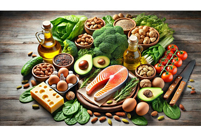 Olijolie, zalm, biefstuk, groene groentes zoals broccoli, noten en vele andere voedingsbronnen zijn toegestaan tijdens een keto dieet