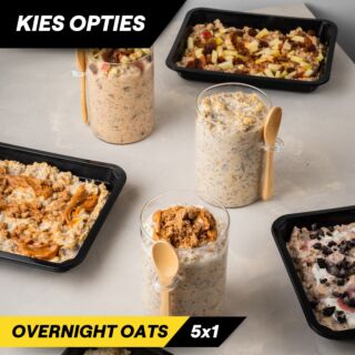 Kies uit 5 verschillende overnight oats smaken