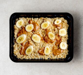 High Protein Overnight Oats - Banana Peanut Butter