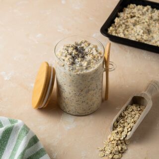 Overheerlijke high protein overnight oats naturel
