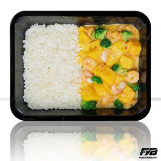 Bloemkoolrijst - Mango Curry Shrimp [LOWCARB]