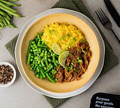 Gele rijst - Rendang - Tuinerwt & Sperziebonen