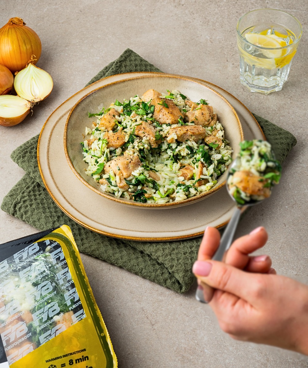 Vegetarische risotto spinazie