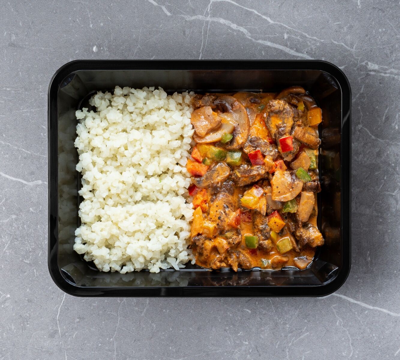 Bloemkoolrijst - Beef Stroganoff [LOWCARB]